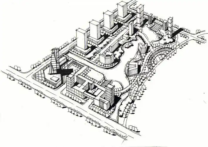 快题设计  #城乡规划快题  #规划鸟瞰图  #手绘鸟瞰图
