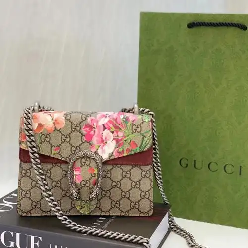 gucci花卉酒神包小号