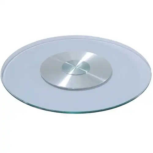 餐桌转盘钢化玻璃酒店大圆桌转盘底座防爆圆桌面家用饭桌旋转台面