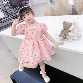 火柴果儿童夏天裙子女童新款连衣裙三岁小女孩衣服夏装女宝宝洋气公主