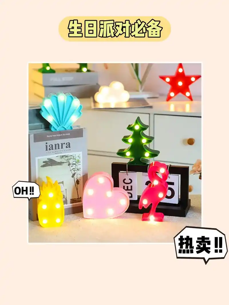 商品名:颜文字挂饰.我的带货好物来啦!这款led创意星星灯卧 - 抖音