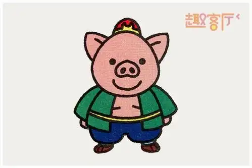 猪八戒简笔画 最简单的猪八戒怎么画