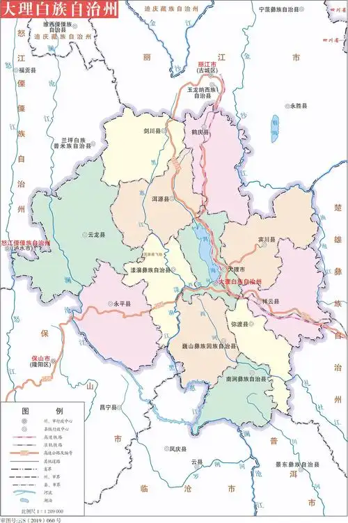 西双版纳州下辖1个县级市,2个县.
