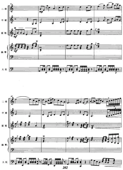 蒙古人12 歌谱,总谱 简谱,五线谱