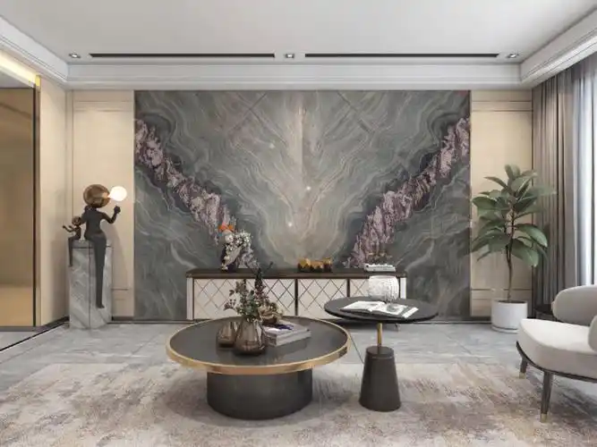 天然大理石  #奢石  #背景墙  #客厅背景墙