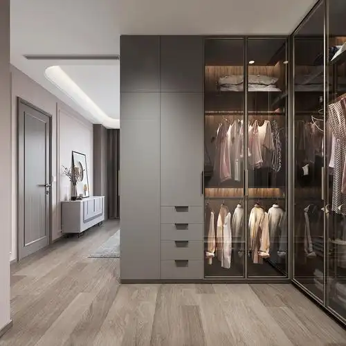 轻奢玻璃衣帽间 明星生活触手可及!