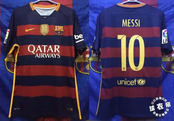 客场 欧冠更衣室版(大黄背)巴萨 15/16 二客 欧冠商业球员版以上球衣