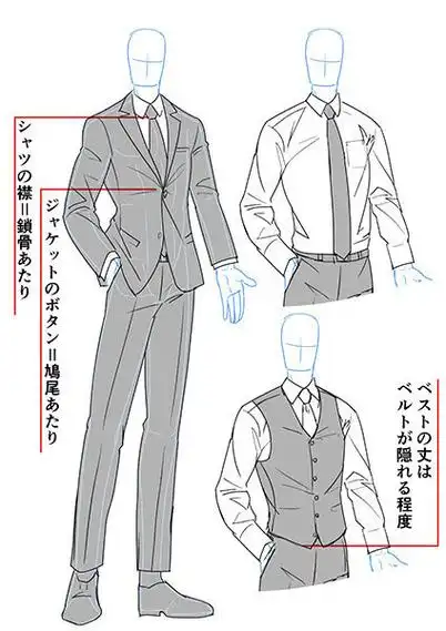 西装是展现角色魅力和品味的重要元素之一.