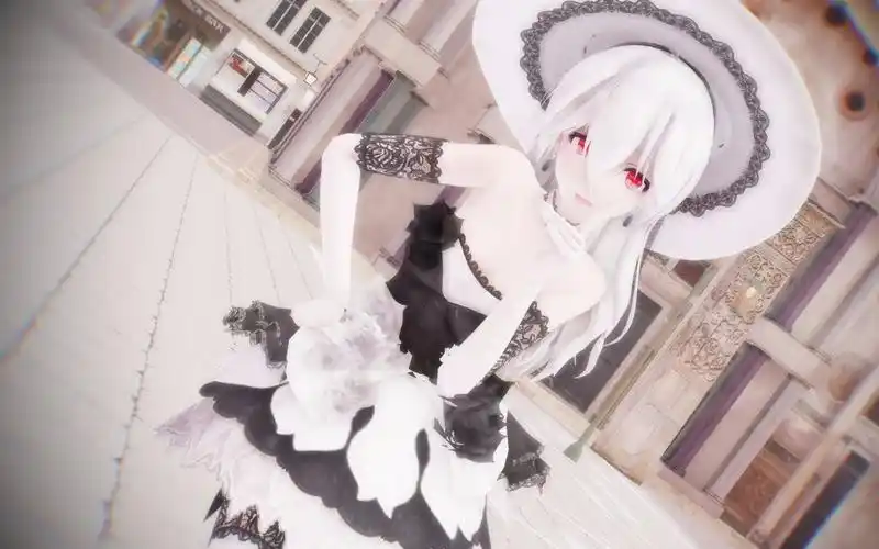 addiction【v mmd】tda黑白蕾丝弱音haku