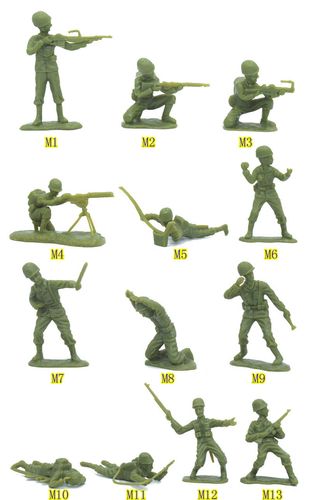 bmc toys玩具兵大战诺曼底登陆5厘米玩具兵人模型 1/32二战美军