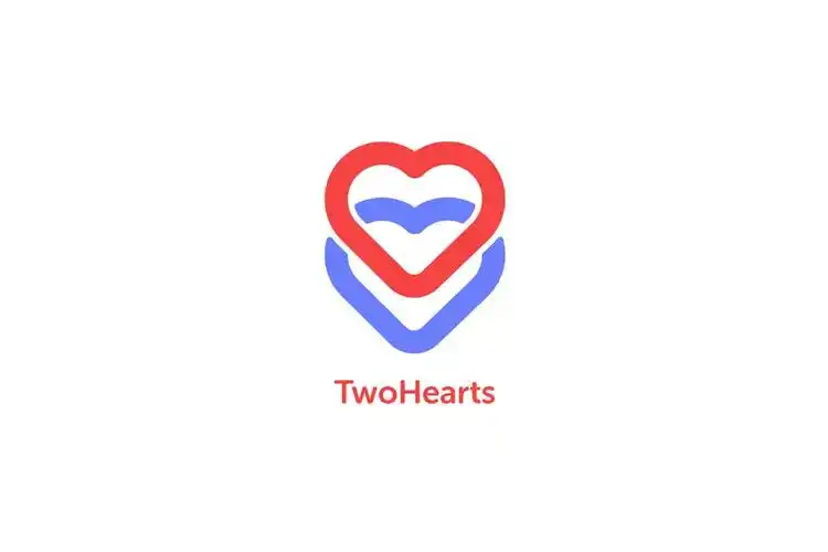 双心图形logo模板twoheartslogotemplate
