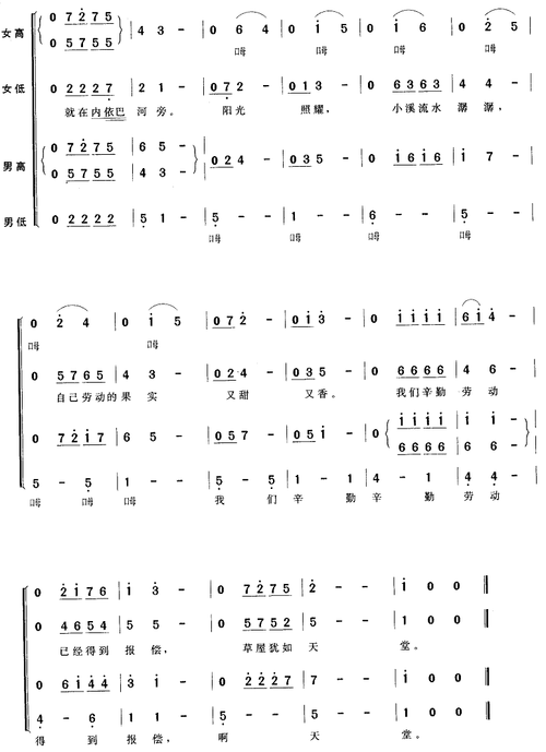 依巴河(混声四部合唱)是网友免费上传分享的一首旋律优美的合唱谱简谱