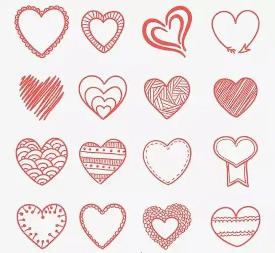 爱心图片简笔画 简单的爱心图片