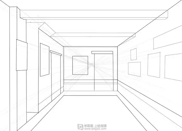 一点透视绘画基础透视训练