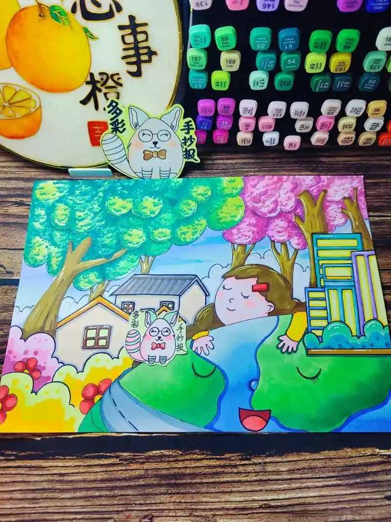 保护地球,保护水土,美好家园等类型绘画,长按视频赞赏视频送免 - 抖音