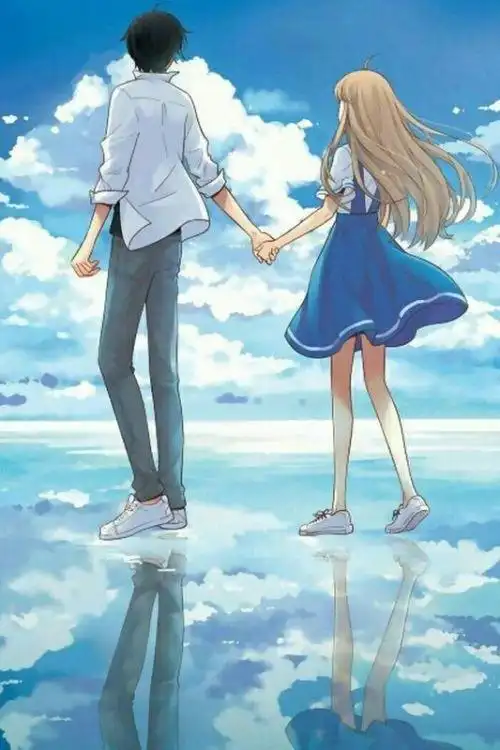 动漫手牵手图片,类似于这样的