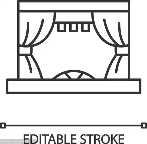 剧场舞台线性图标