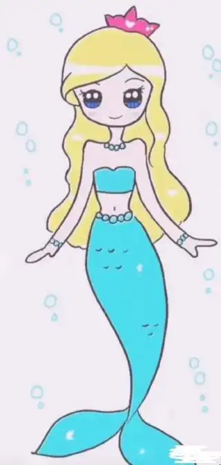 美人鱼涂色画 美人鱼涂色画图片大全 | 第 2 页