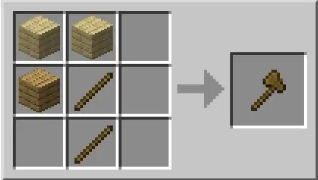 我的世界合成木斧需要在工作台中使用任意木板和木棍合成:很荣幸为您