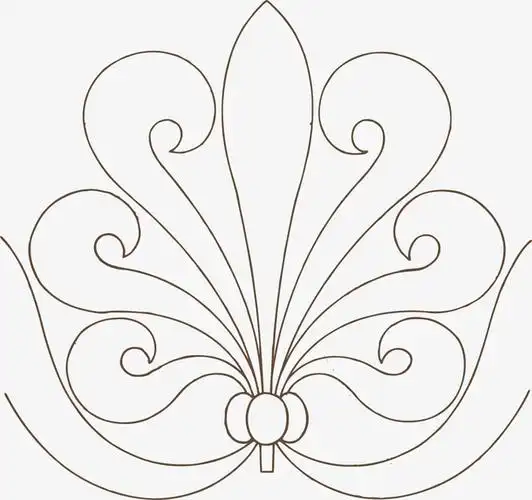 线描对称花纹