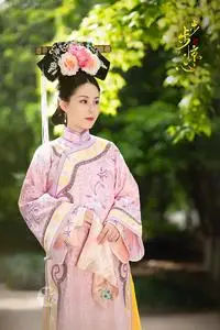 电视剧步步惊心马尔泰若曦 粉红桃花装 影人时尚影视古装旗装清朝