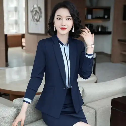 律师老师西装外套韩版职业西服套装2020秋冬酒店前台正装工作服