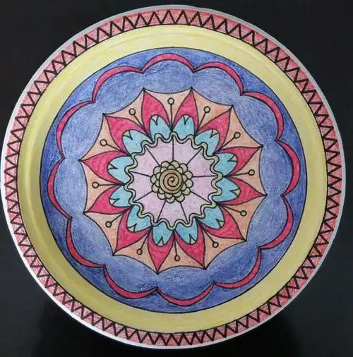 美丽的纸盘装饰画艺术·引领小学美术教学领域—— 临清市实验小学