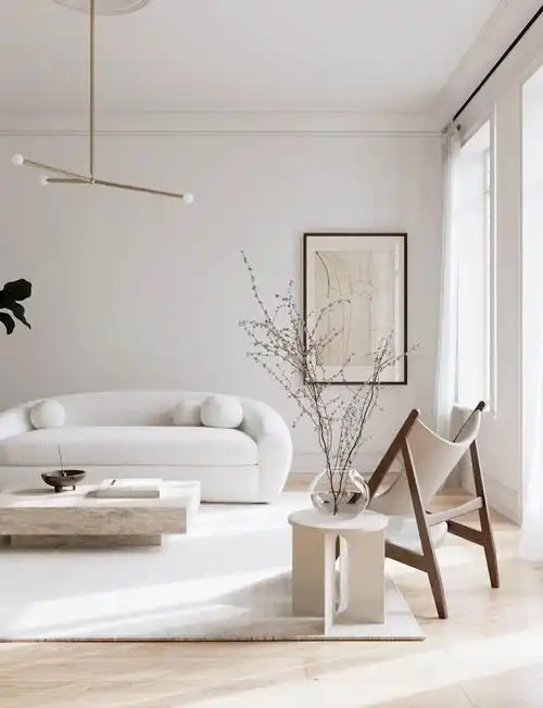 北欧极简风客厅舒适感满满的家