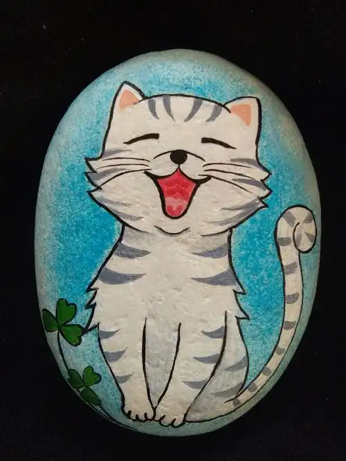 卡通石头画手绘