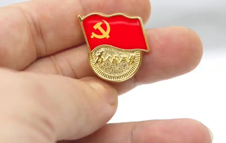 新版胸章党徽标准型2020年别针式党徽胸针磁铁党章党员国徽挂件磁吸