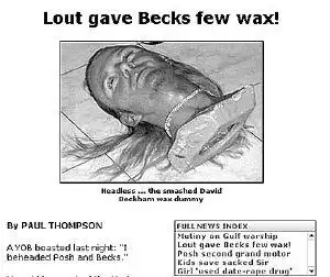 小贝蜡像惨遭"斩首"(组图)