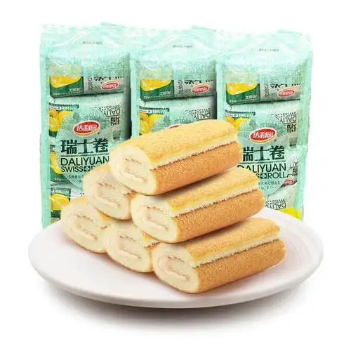 达利园糕点卷类面包零食瑞士卷1500g香蕉味视频