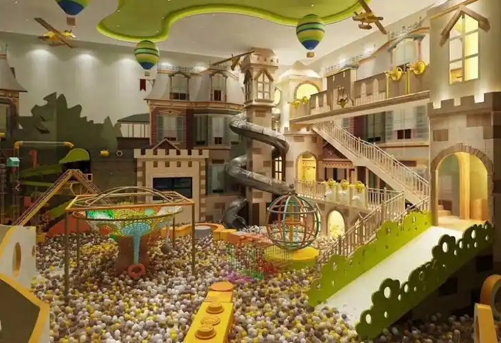 大型儿童游乐场设备室内淘气堡儿童乐园设备设计亲子餐厅游乐设施