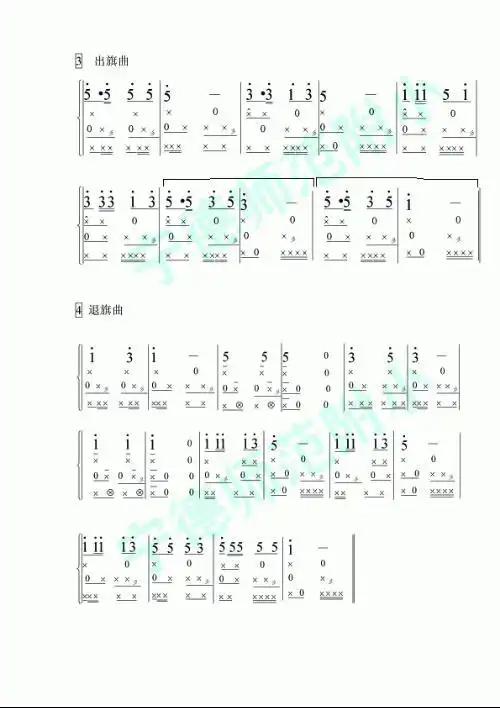 小学鼓号队大鼓的鼓点