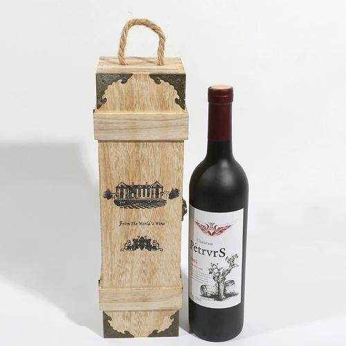 礼盒葡萄酒盒红酒木箱红酒盒单支红酒木盒木质酒盒包装