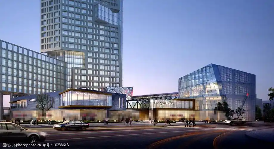 商业广场夜景环境图片