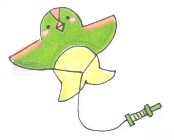 儿童画风筝简笔画简单又漂亮