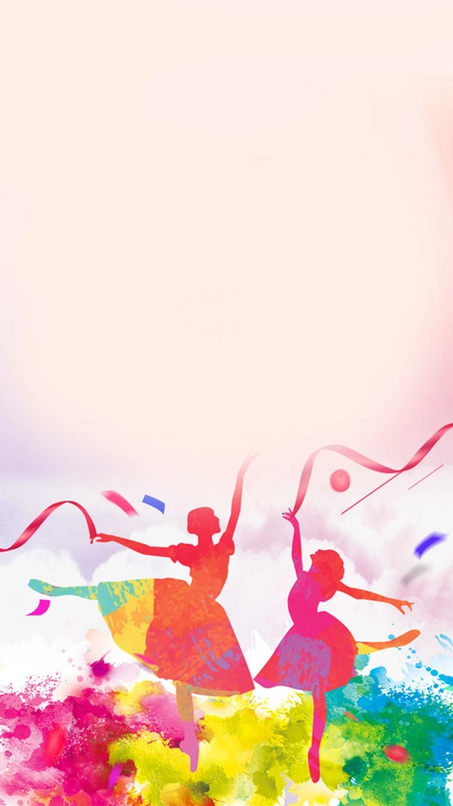 小清新舞蹈培训班h5背景素材