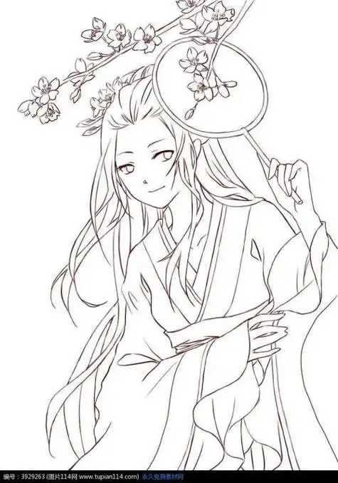 女子简笔画简笔画古风人物简单古风动漫人物简笔画教学视频古风超可爱