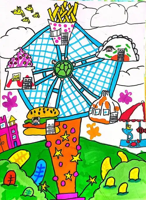美术作业二年级上册游乐园