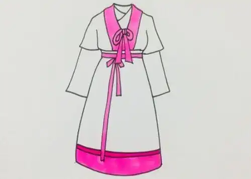 淑女古代裙子简笔画步骤图解古装可爱古代裙子简笔画怎么画