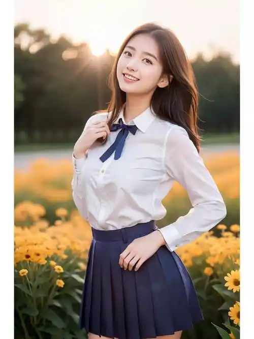 ai女子|女生穿上校服更显清纯唯美与活力气质_设计_教育_个性