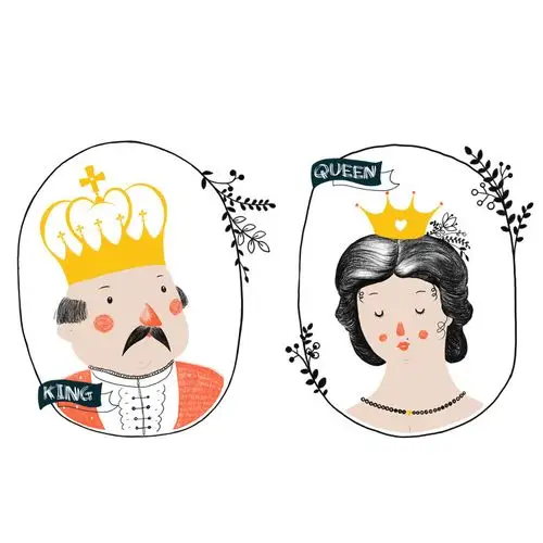 国王复古衣柜欧式墙纸王后贴画贴纸