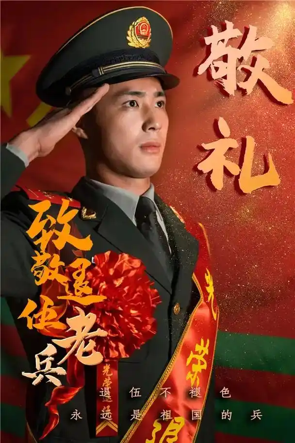 一生荣光!精美海报致敬退伍老兵,虽然退役,军人的荣耀终生相随 - 抖音