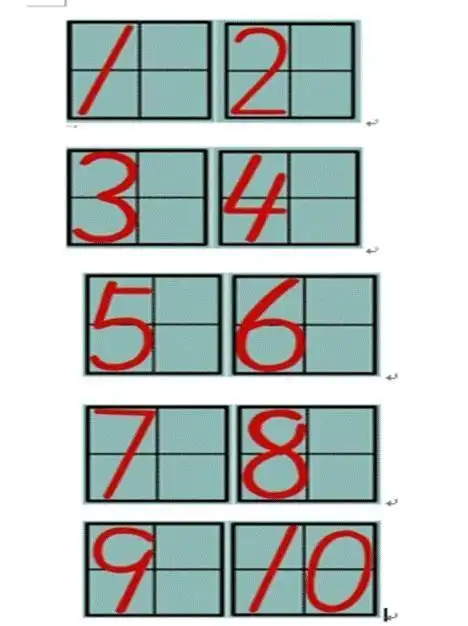 小朋友们,让我们一起来复习一下数字1到10的正确写法吧!