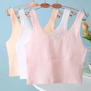 女童内衣发育期小学生内穿纯棉三四年级童文胸少女孩小背心8-12岁