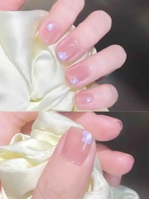 美甲图片简约大方清新 小清新美甲图片