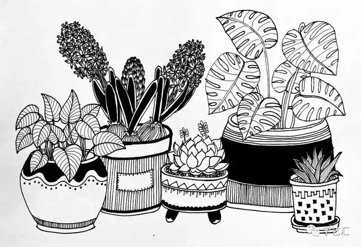 线描83张 | 这么好看的线描画,不收藏太可惜了