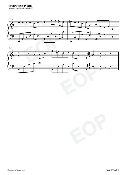 滚滚红尘-滚滚红尘主题曲五线谱预览5