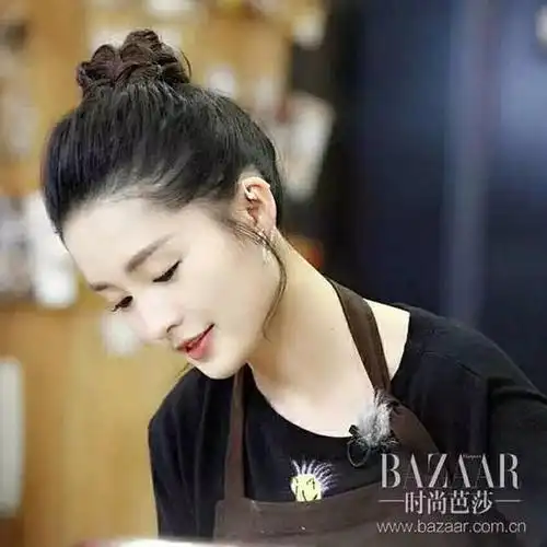 高圆圆丸子头现身女神37岁看着还是很少女附丸子头扎法2
